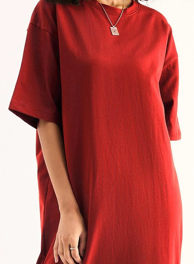 ساسافراس فستان تيشيرت ميدي نسائي فضفاض